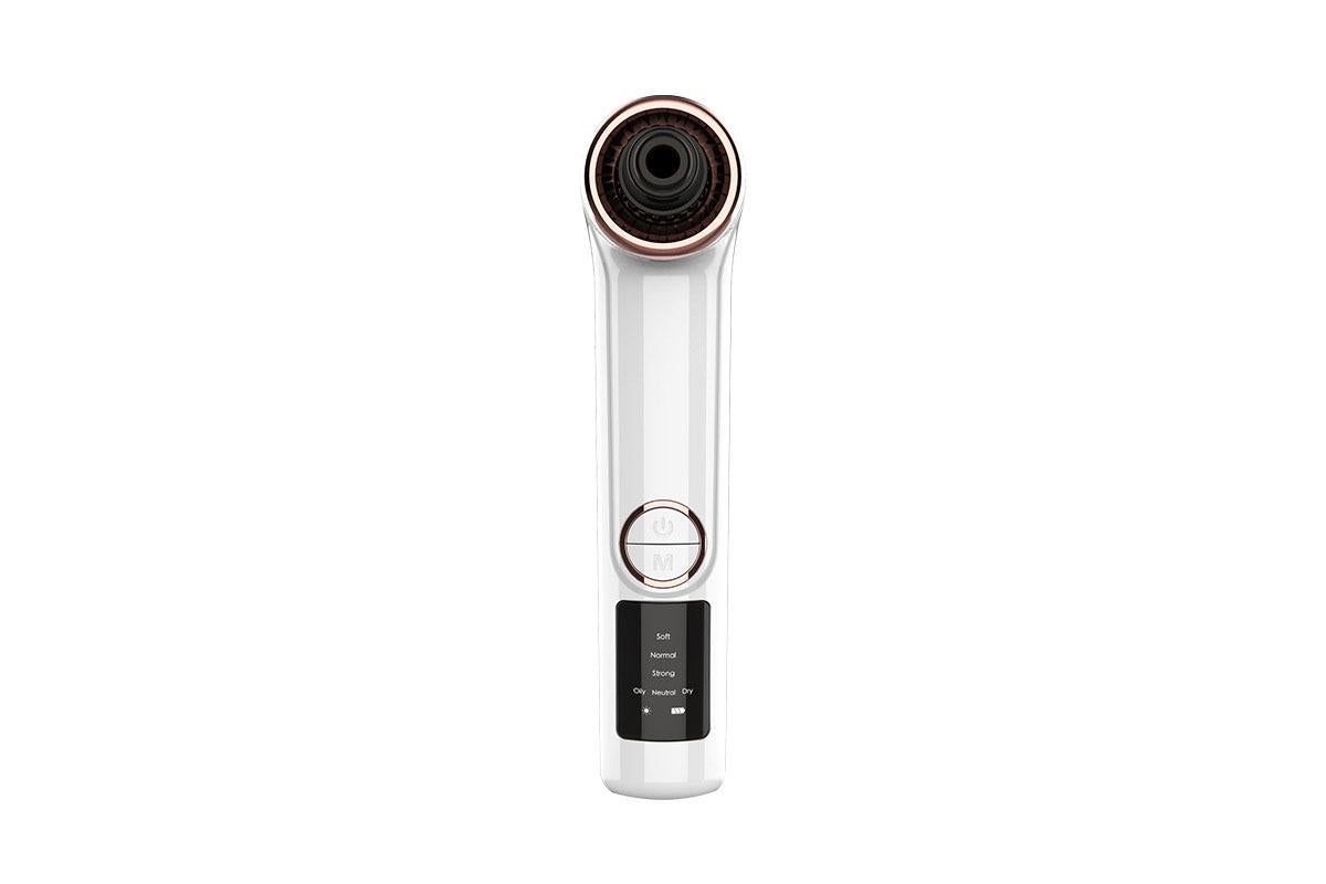 Blackhead Remover Pore Vacuum with Hot Compress 5 Probes for Women Men - White