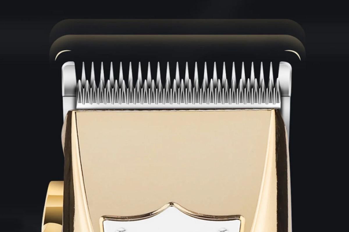 Cordless Hair Clippers for Men Trimmers Set and Barber Clippers for Haircut Beard Trimmer Kit with LCD Display Rechargeable -Gold