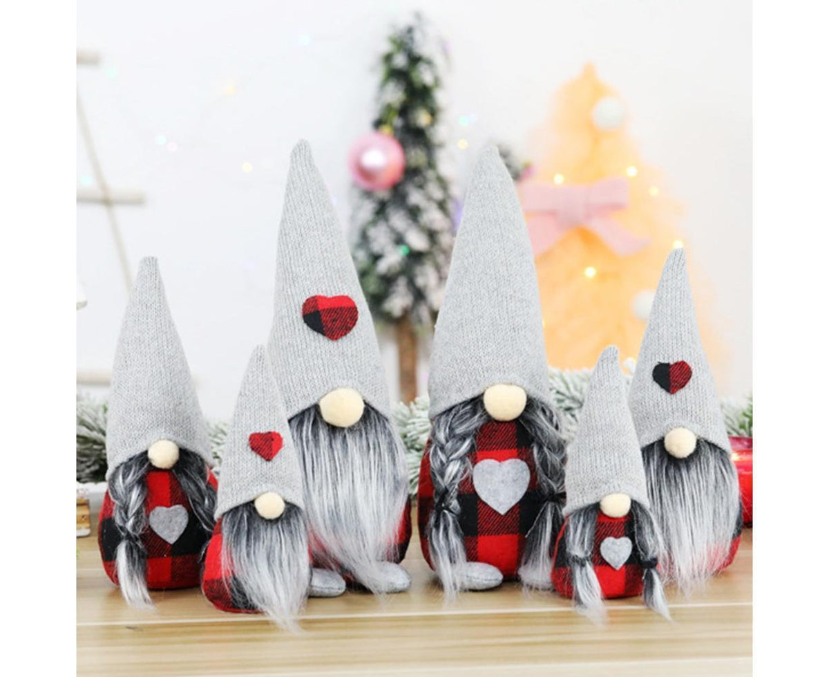 Christmas Ornaments Gnome Faceless Santa Doll Window Tabletop Decoration Gift-L