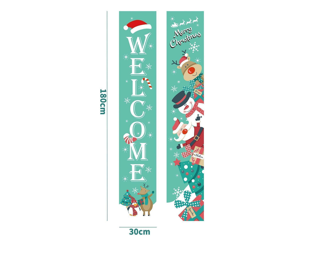 Xmas Couplet Thicker Porch Sign-Light Green