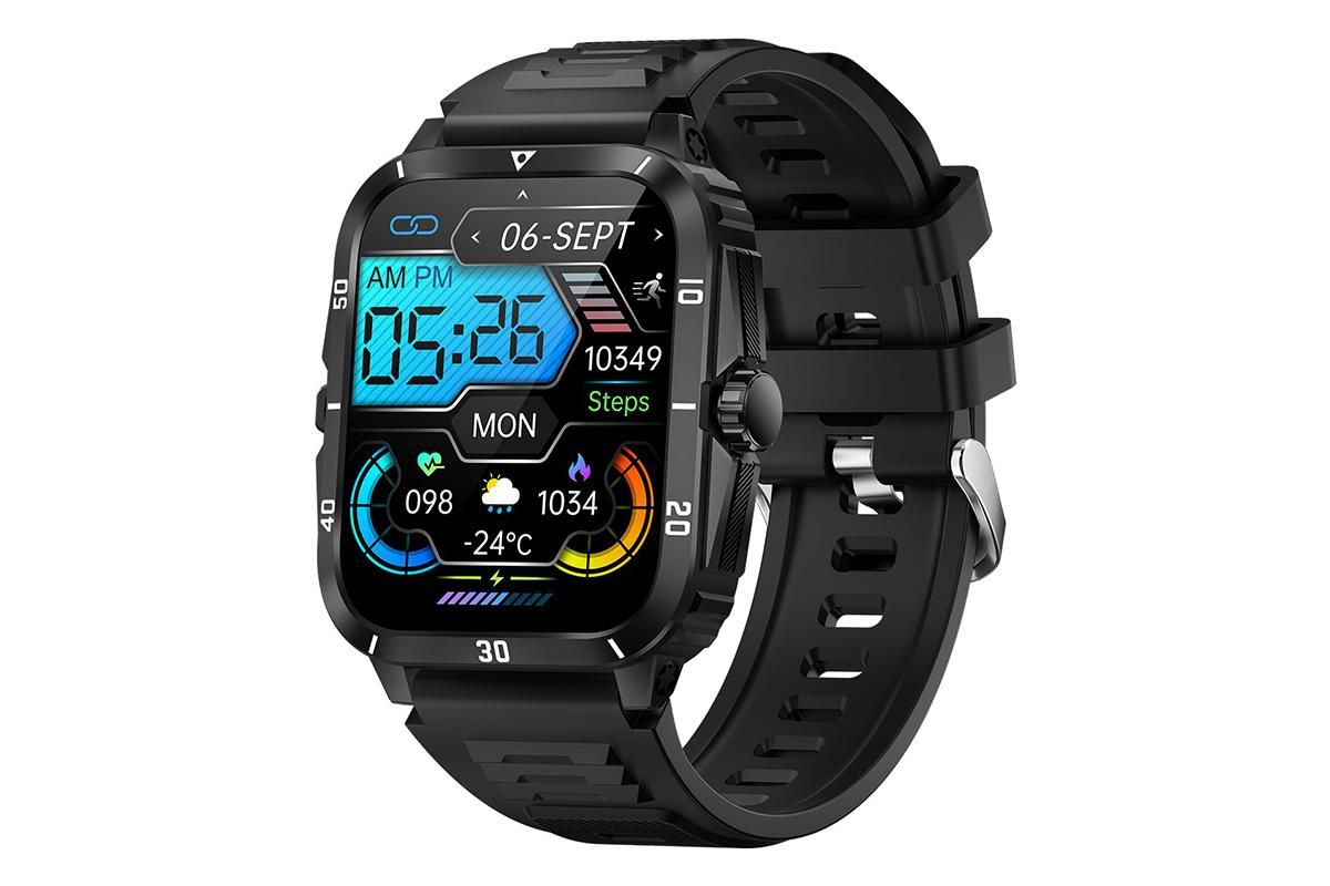 Smart Watch Fitness Tracker with Call Function 100 Sport Modes Heart Rate Sleep Monitor-Black
