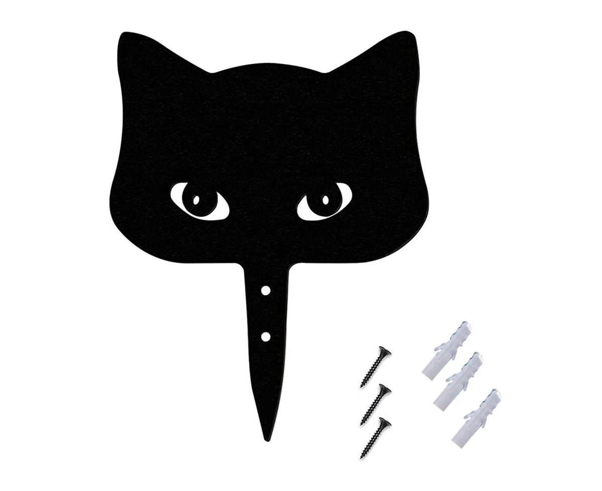 1 Set Garden Stake Peeping Cat Insert - A