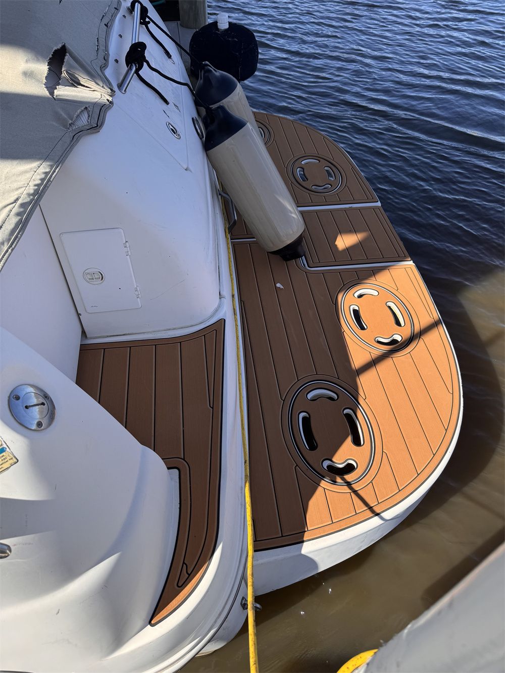 2000 Sea Ray 340 Sundancer Swim Platform Pad Boat EVA Foam Teak Deck Floor Mat SeaDek MarineMat Gatorstep Style Self Adhesive