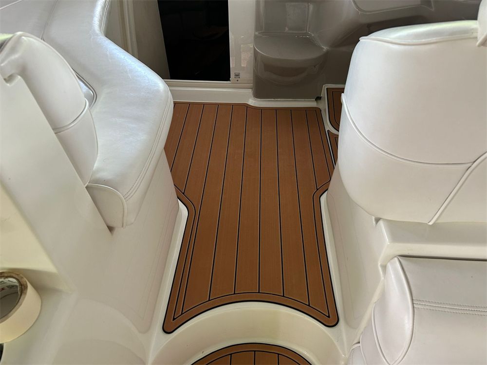 1998-2002 Cruisers Yachts 3870 Swim Platform Cockpit Pad Boat EVA Teak Floor Mat SeaDek MarineMat Gatorstep Style Self Adhesive