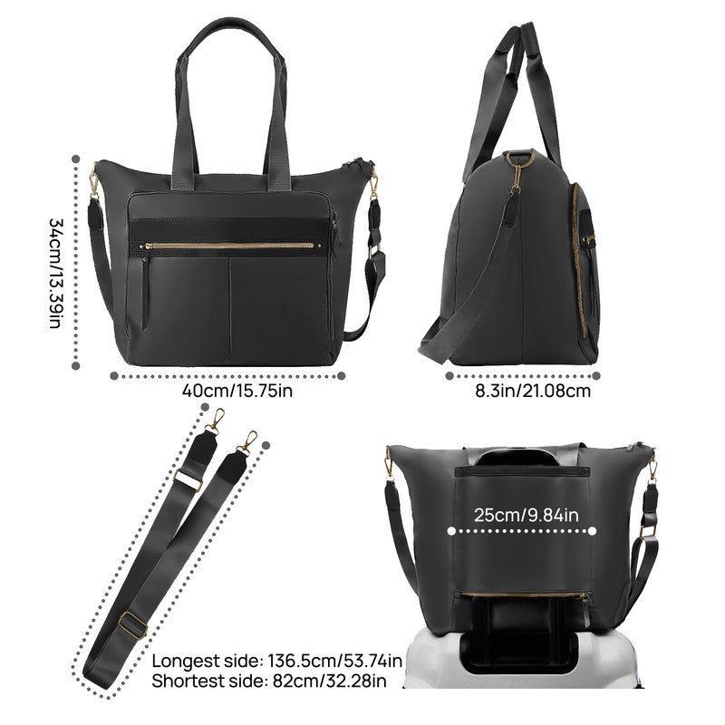 Travel Bag - Women's Travel Bag - Sports & Fitness Bag - Yoga Bag - Sports Bag - Carry-On Luggage - Waterproof & Durable - 40x21x34 cm - Dry/Wet Separation Luggage - Weekend Bag - black
