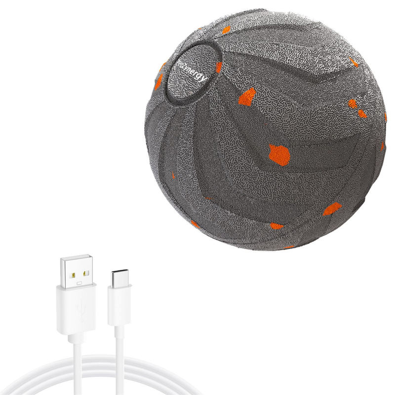 Smart Interactive Dog Toy Ball, Auto-Bouncing and Spinning, E-TPU Bite-Resistant and Rechargeable - Gray