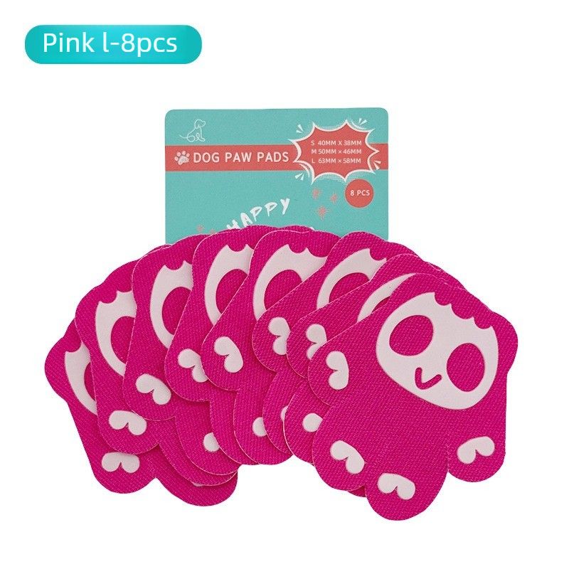 Dog Paw Stickers - Pink - Size L - 8PCS