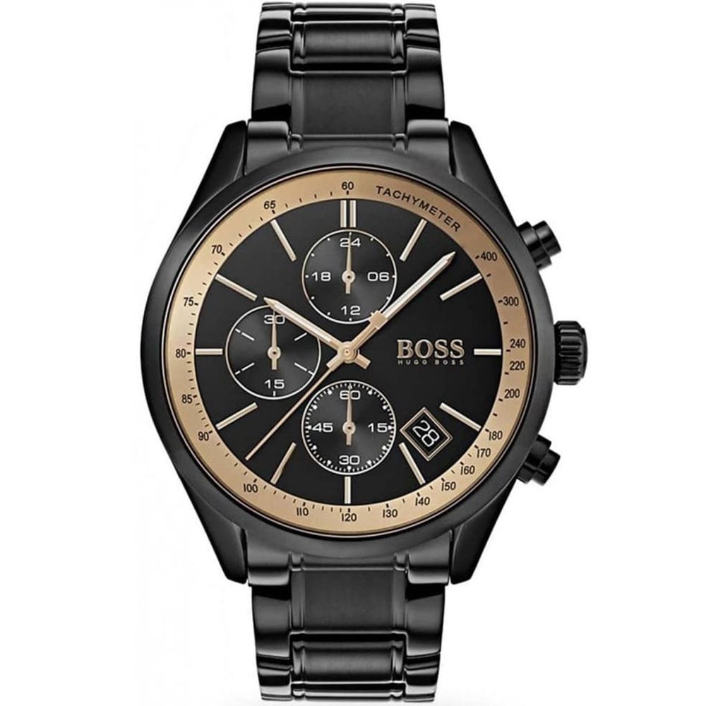 Hugo Boss 1513578 Grand Prix Black 44mm Stainless Steel Men's Watch