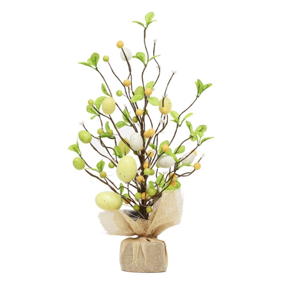 45cm LED Lights Easter Egg Decoration Tree Easter Decorations Eggs Tree Home Desk Decor Scene Shopping Mall Layout Photography Props
