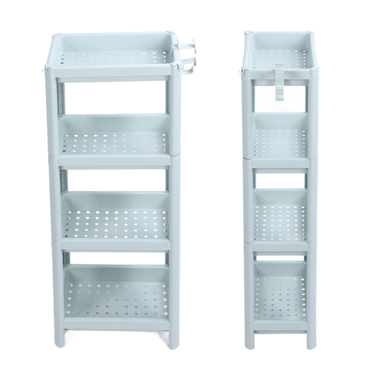 Bathroom Floor Storage Shelf Bathroom Storage Open Shelf Unit Freestanding Corner Rack Shelves Storage Rack Nordic Blue 4 Tier