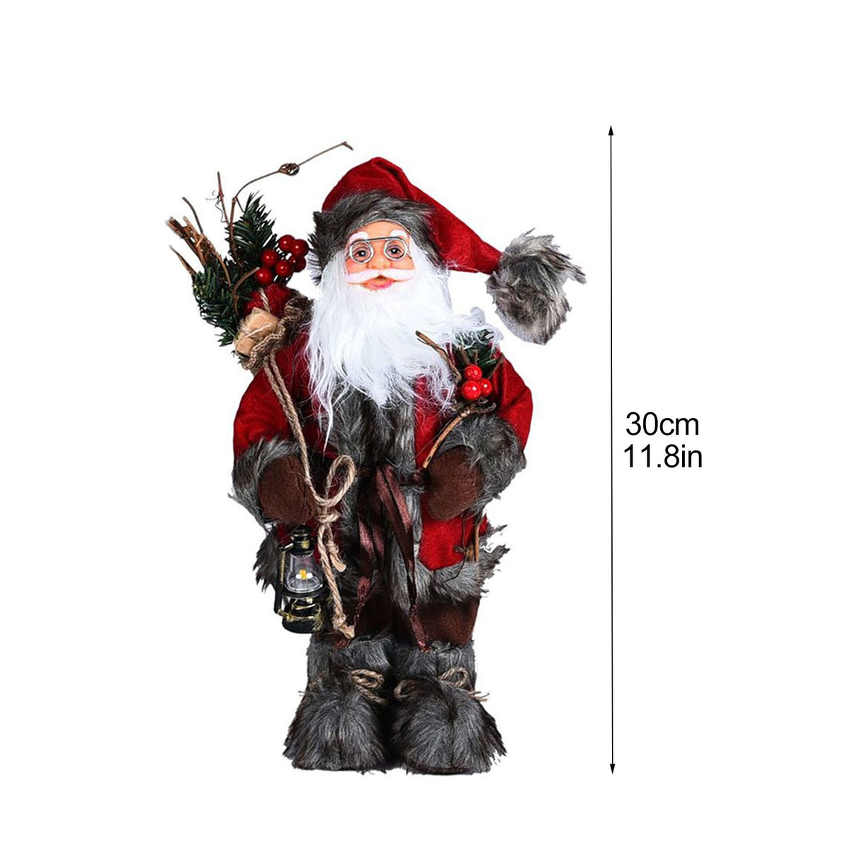 Christmas Decorations Santa Action Figure Take Stick Doll