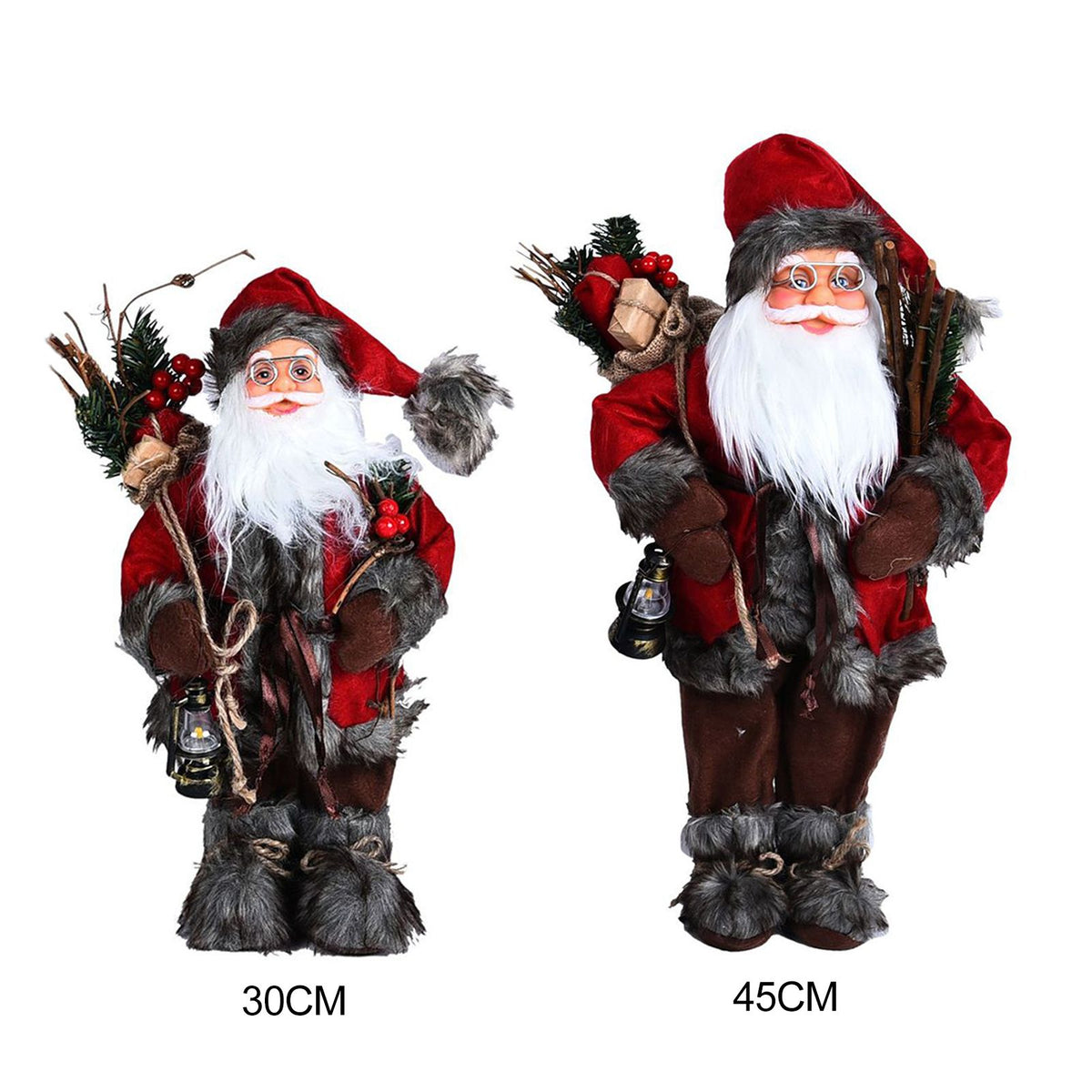 Christmas Decorations Santa Action Figure Take Stick Doll