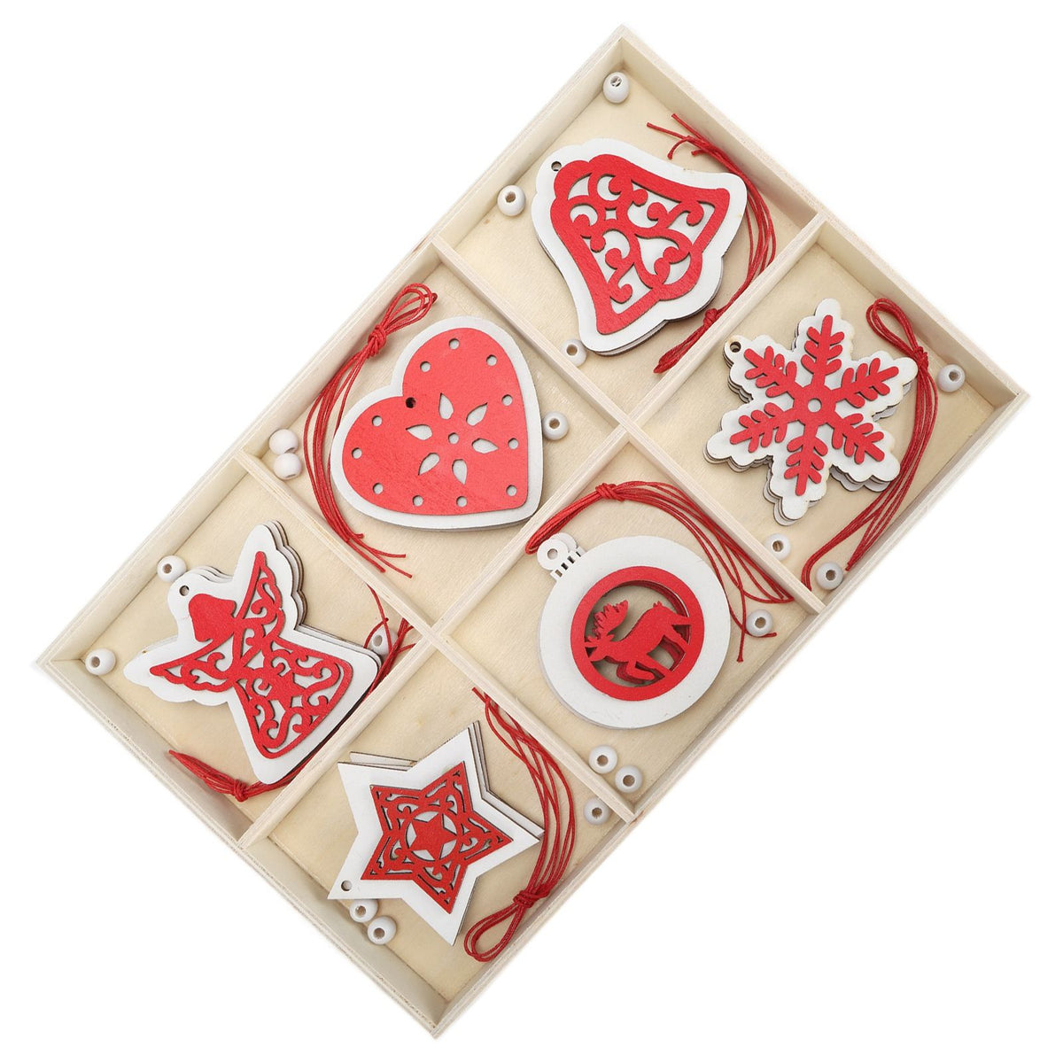 Wooden Hanging Ornaments DIY Christmas Tree Decorative Pendants Decoration AccessoriesJM02034