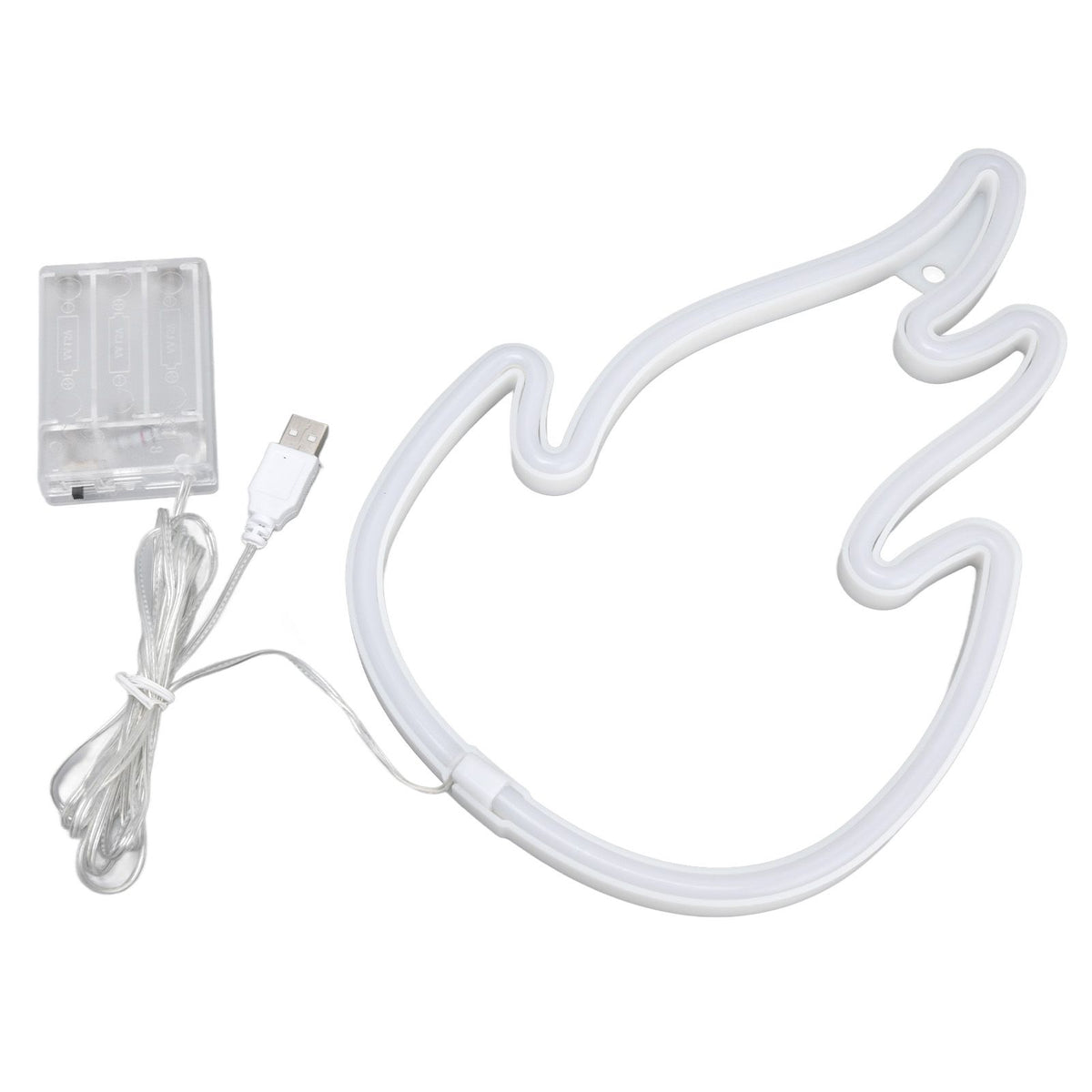 Flame Neon Sign Dual Power Supply Flame Neon Light for Wall Decor Bedroom Gaming Room SetupRed