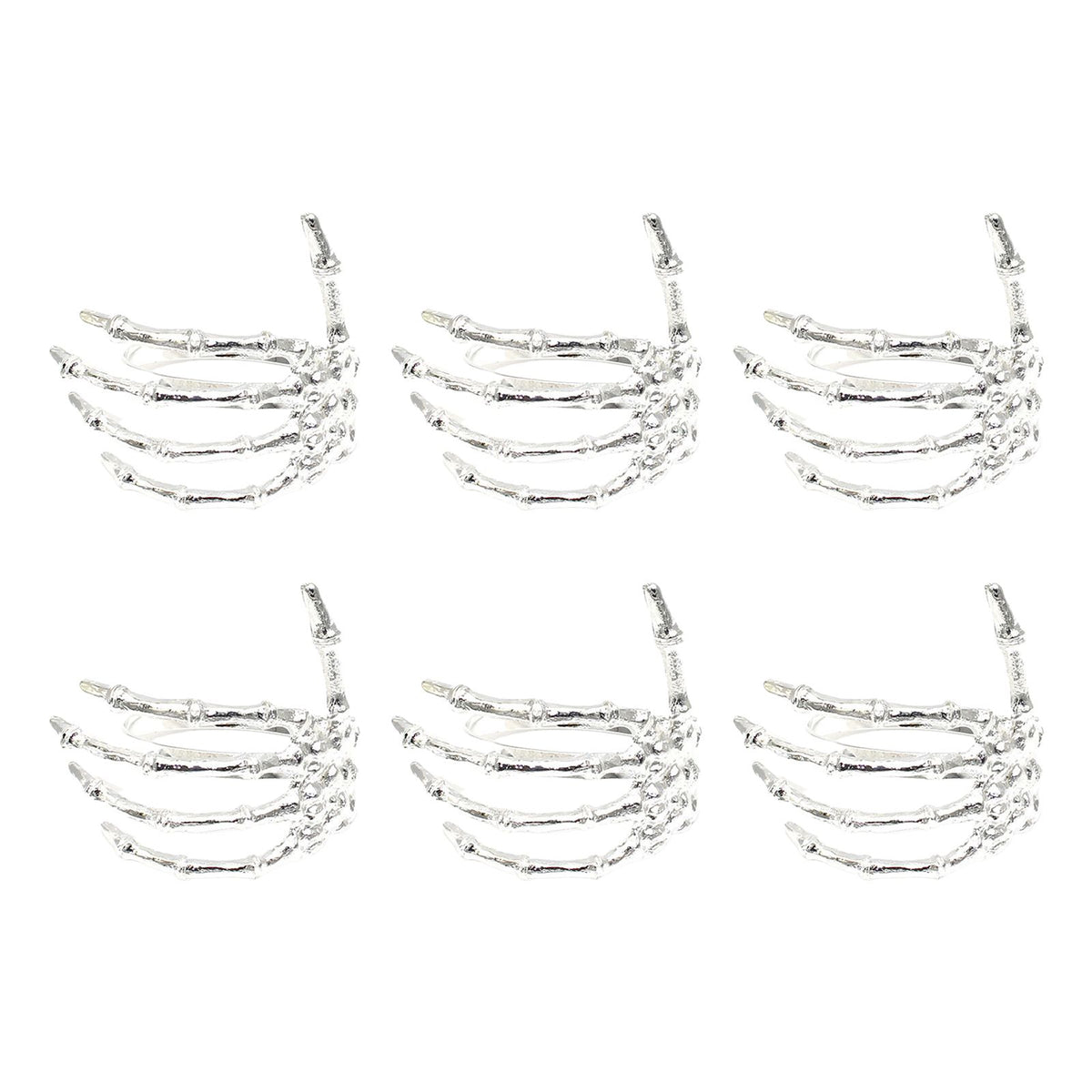 Wine Tableware Halloween Napkin Buckle Ghost Hand Napkin Ring Alloy Napkin Ring Silver