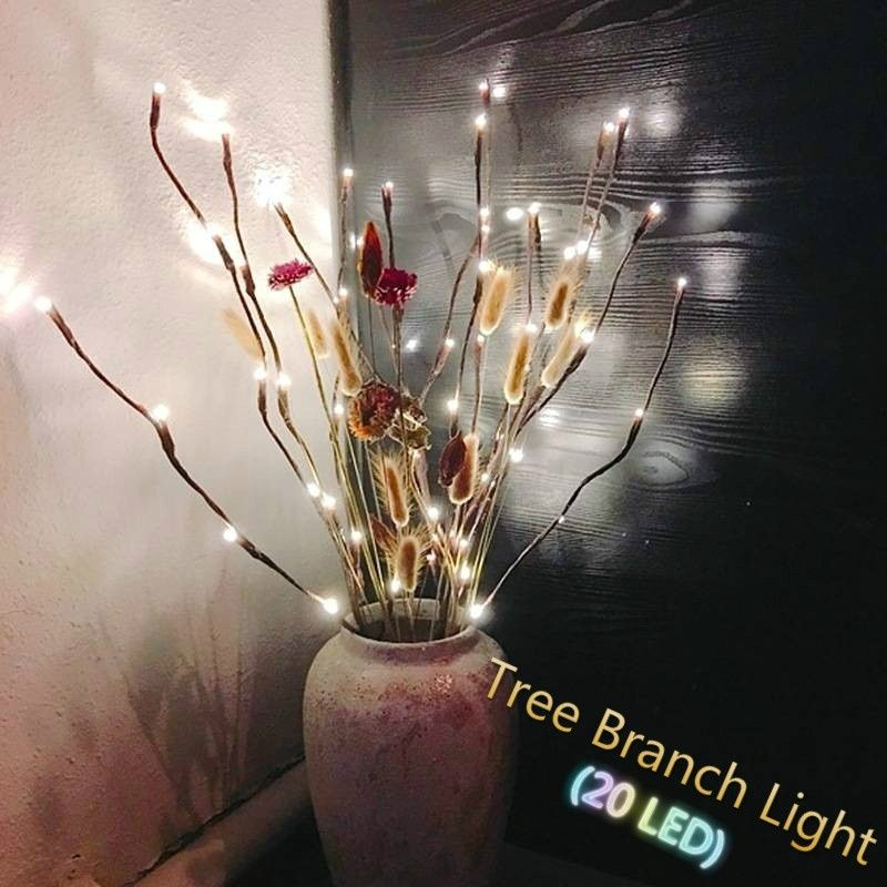 20 LED Indoor Tree Branch Light Party Wedding Home Garden Decor Fairy String Lamp