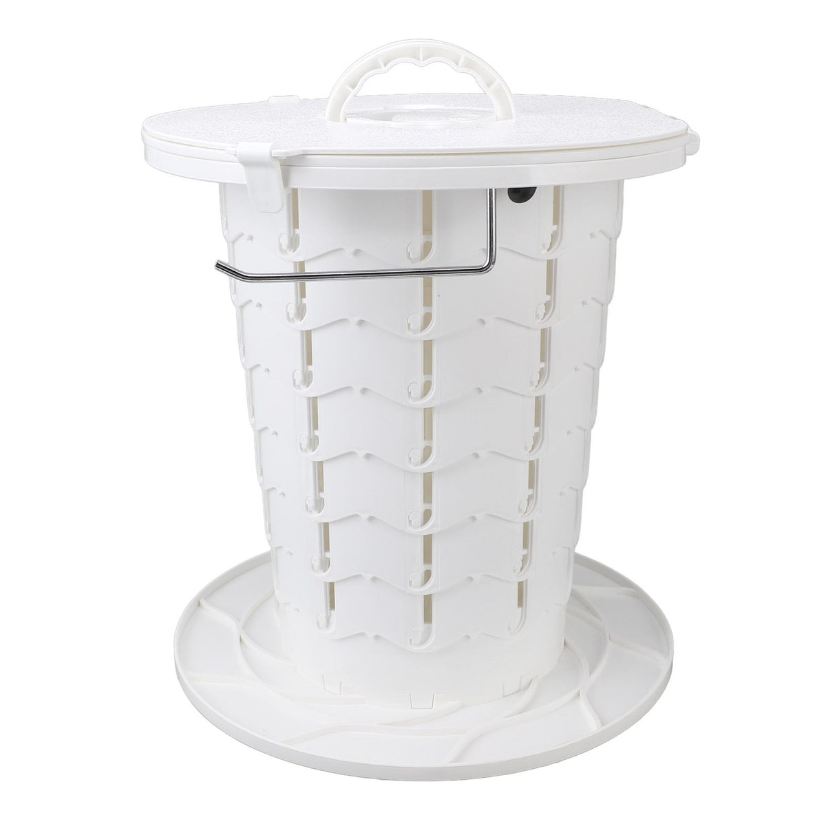 Retractable Portable Toilet Foldable Travel Toilet 7 Level Adjustable Height Camping Portable Potty for Adults Kids 330.7lb Load Capacity