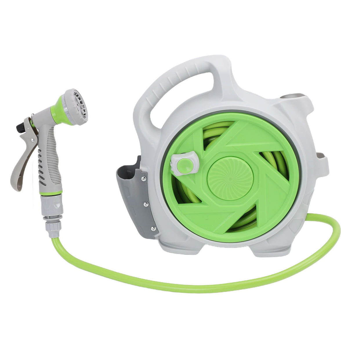 Portable Hose Reel with Spray Nozzle 45.9ft Water Hose Reel for Balcony Garden Watering