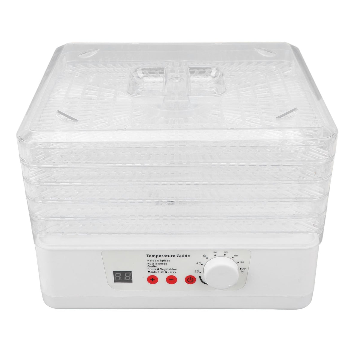 Food Dehydrator Machine Adjustable Temperature 5 Trays Electric Food Dehydrator for Fruit Vegetable Jerky Herbs