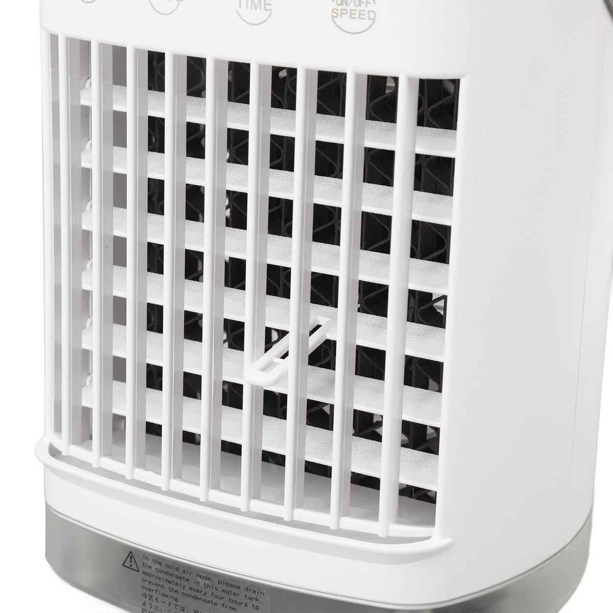 Portable Air Conditioner Fan 2 Modes 4 Speeds Timed USB Evaporative Air Cooler Air Conditioner Cooling Fan with Light for Desktop