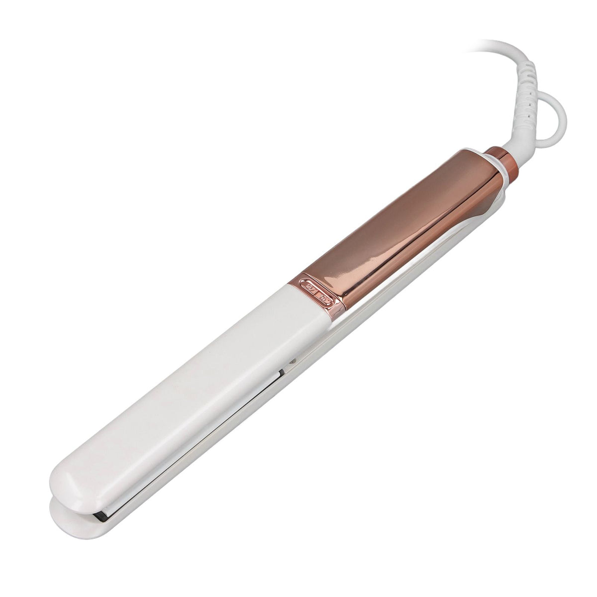 Flat Iron Hair Straightener Fast Heating Ultra Thin 60W LED Display Auto Off Portable Ion Hair Straightening Tool White US Plug