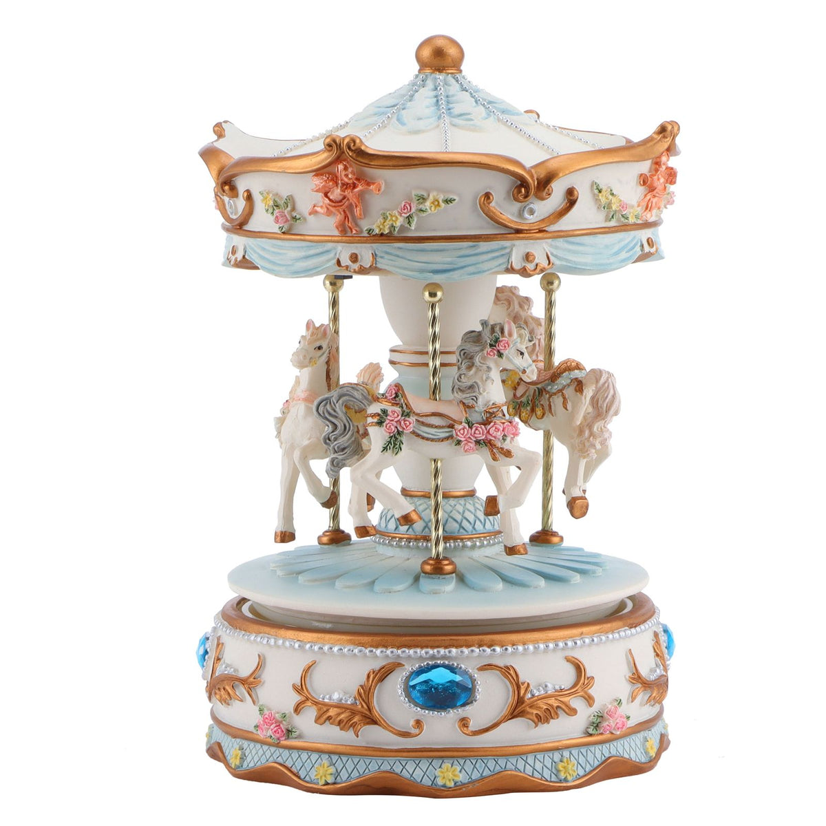 Rotating Horse Style Music Box Musical Box with Colorful Lights Valentine's Day Gift Home Decor