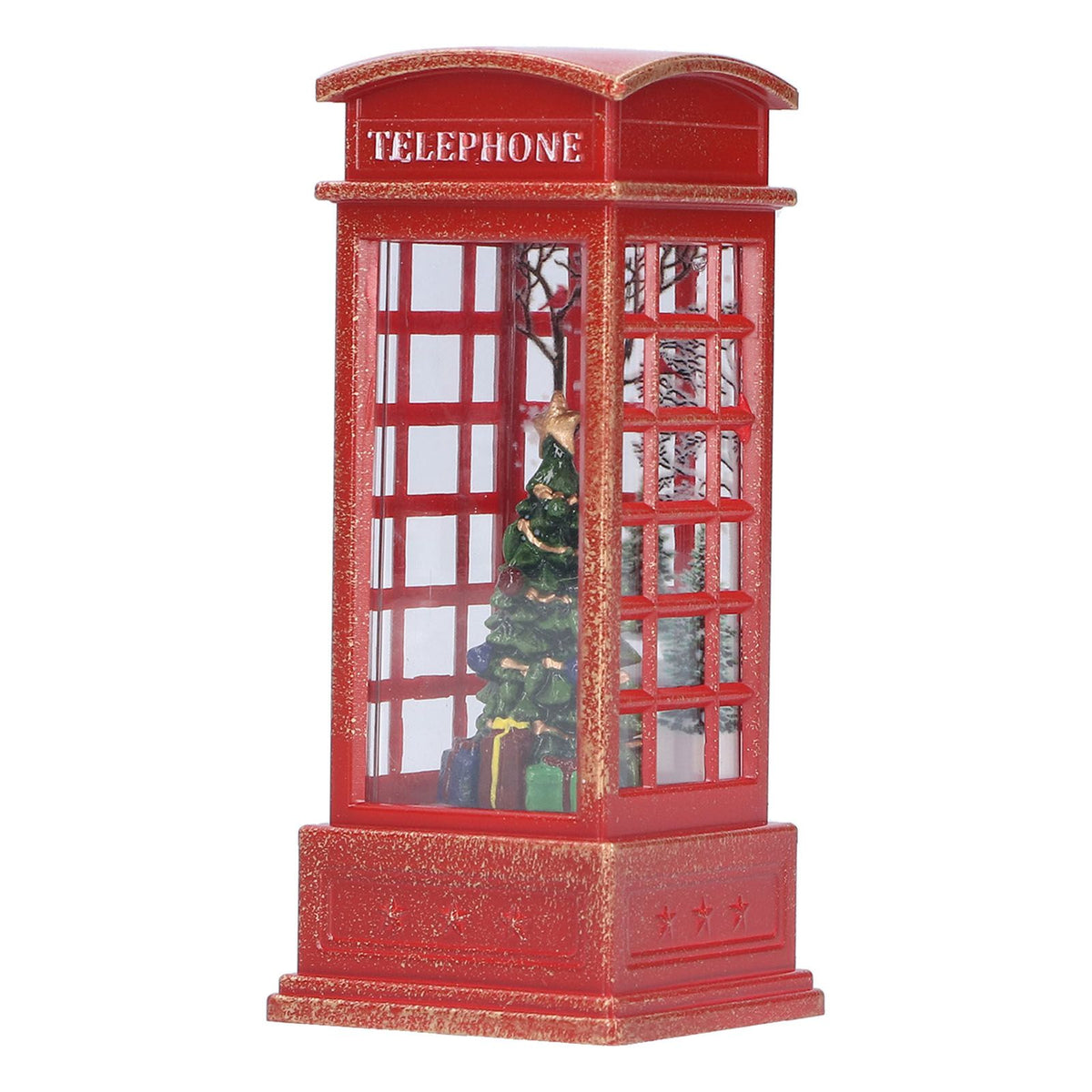 Christmas Decorations Telephone Booth Decoration Night Light Home Decoration Luminous Decoration GiftTree
