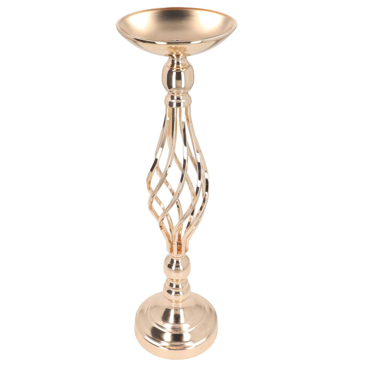 Table Candlestick Ornament Iron Twisted Curb Candle Holder Decorative Ornament Wedding Candlestick Decoration Gold M