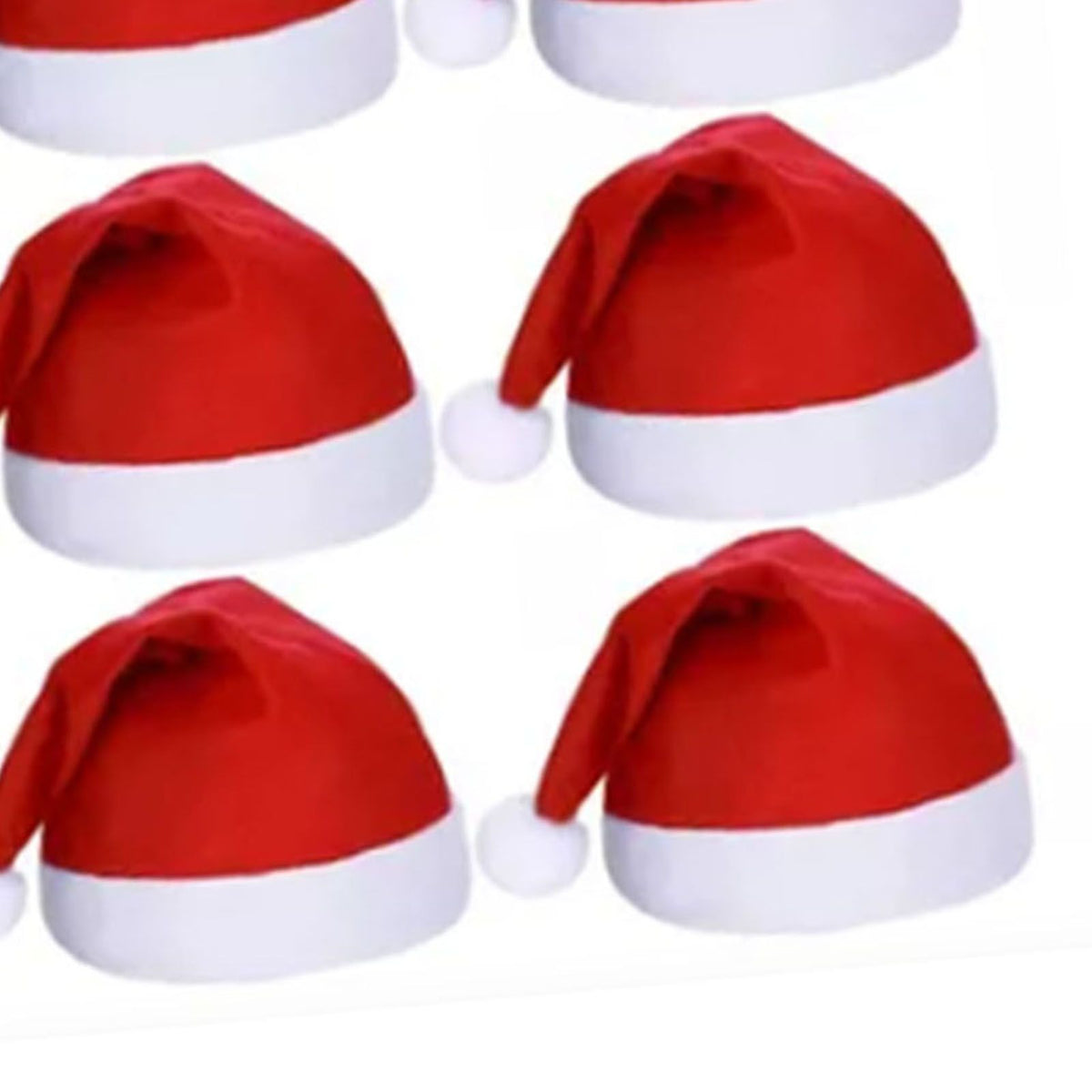 12pcs Santa Hat Xmas Holiday Hat for Adults Unisex Comfort Christmas Hats for Christmas New Year Festive Holiday Party Supplies Red