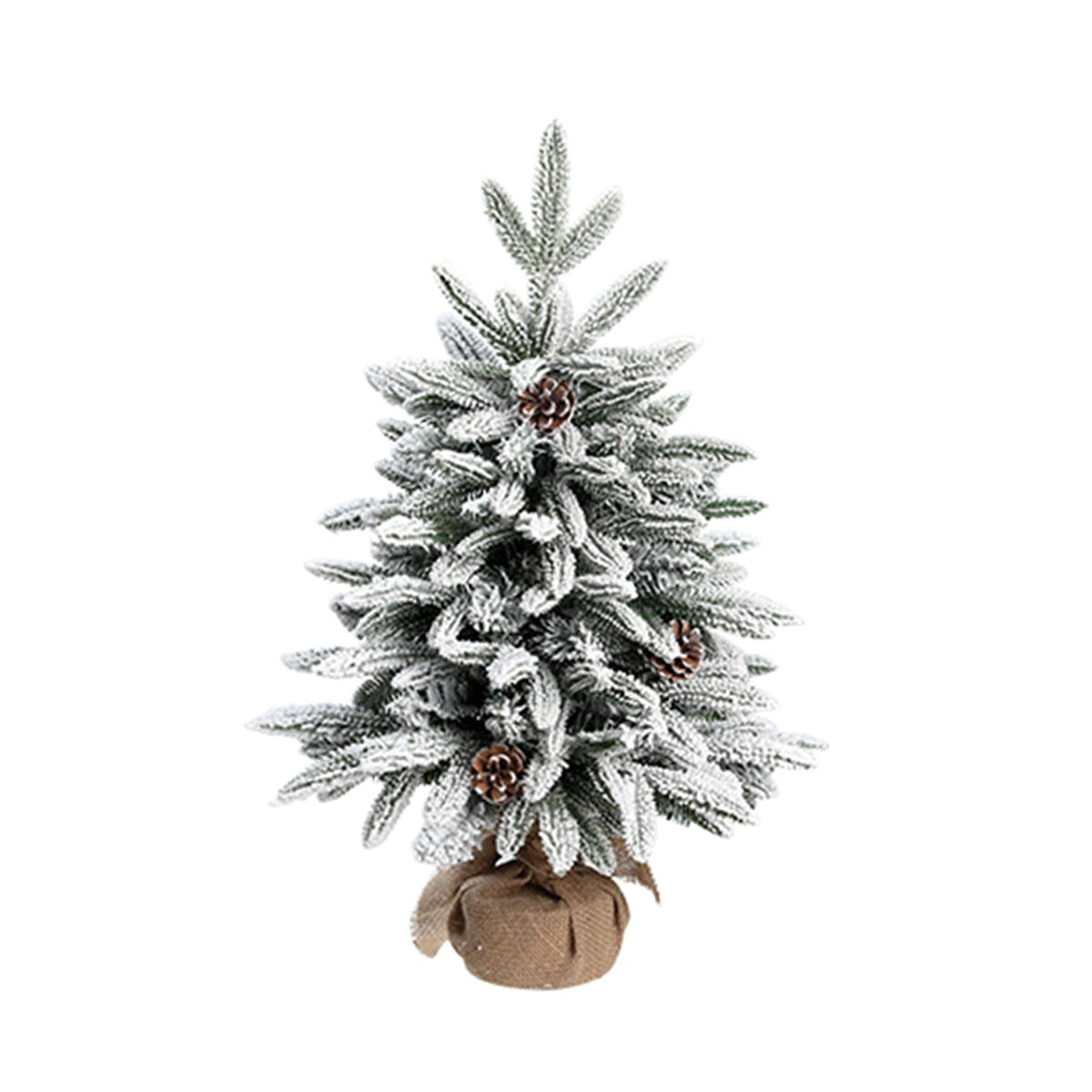 45cm Xmas Tree Snow Tree Snow Flocked Xmas Tree with Snow Cedar and Snowflakes Decorations for Office and Home
