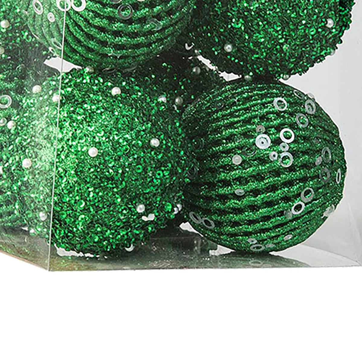 12pcs Xmas Ball Ornament Creative Lightweight Foam Xmas Tree Decorative Ball for Wedding Home Commercial Decoration Green