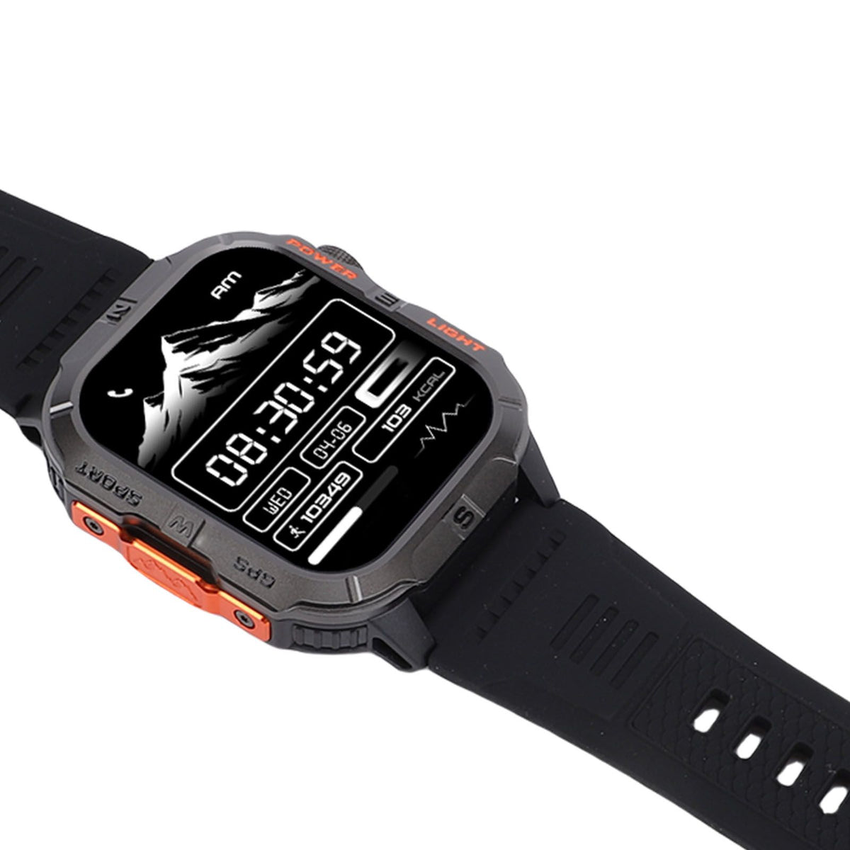 Smart Watch Fitness Tracker IP68 Water Proof Health Tracker Watch with 2.01 Inch HD Display Multiple Sports Modes for Sleep Monitoring Black