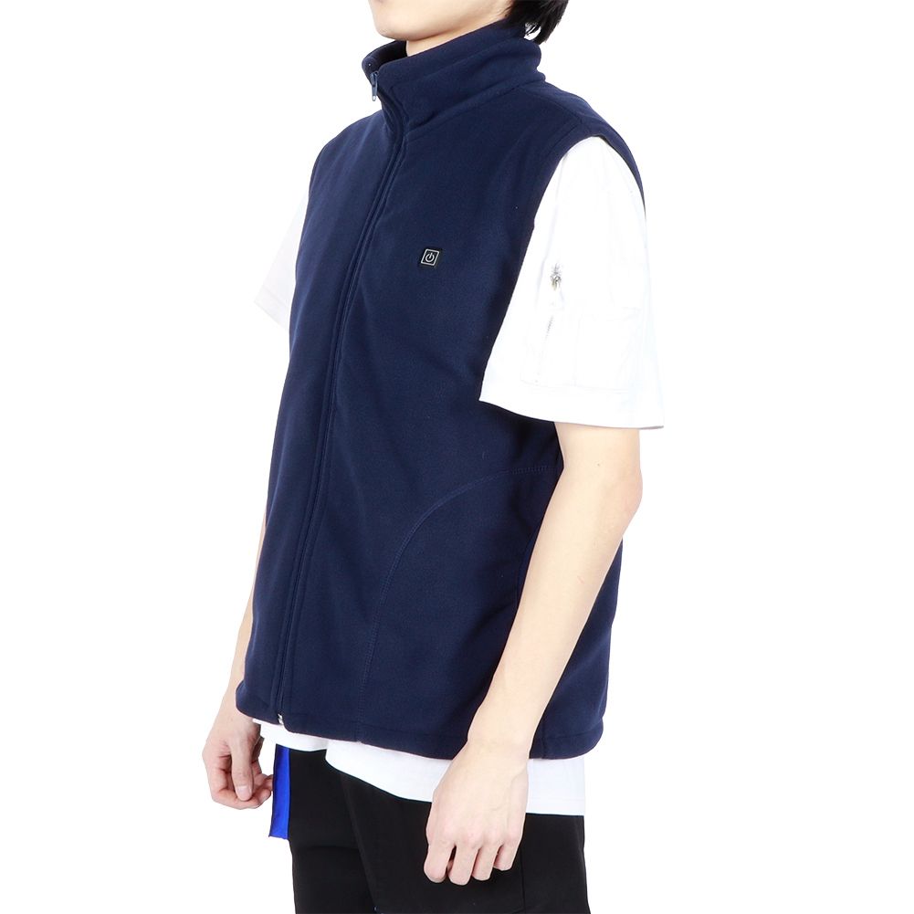 Intelligent 3 Gear Adjustable Electric USB Heating Warm Sleeveless Vest for Men Women BlueM