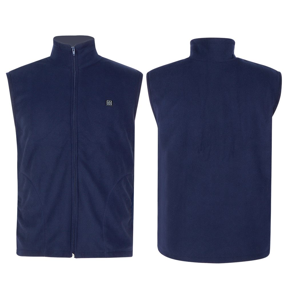 Intelligent 3 Gear Adjustable Electric USB Heating Warm Sleeveless Vest for Men Women BlueM