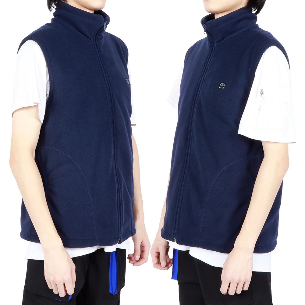 Intelligent 3 Gear Adjustable Electric USB Heating Warm Sleeveless Vest for Men Women BlueM
