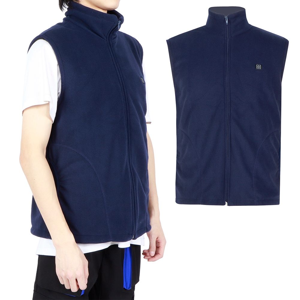 Intelligent 3 Gear Adjustable Electric USB Heating Warm Sleeveless Vest for Men Women BlueM