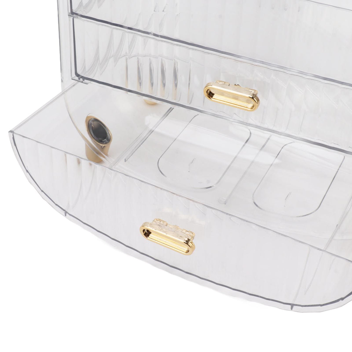 Beauty Organizer Home Dormitory Dresser Storage Case Facial Mask Lipstick Lid Drawers Commodity Shelf Transparent