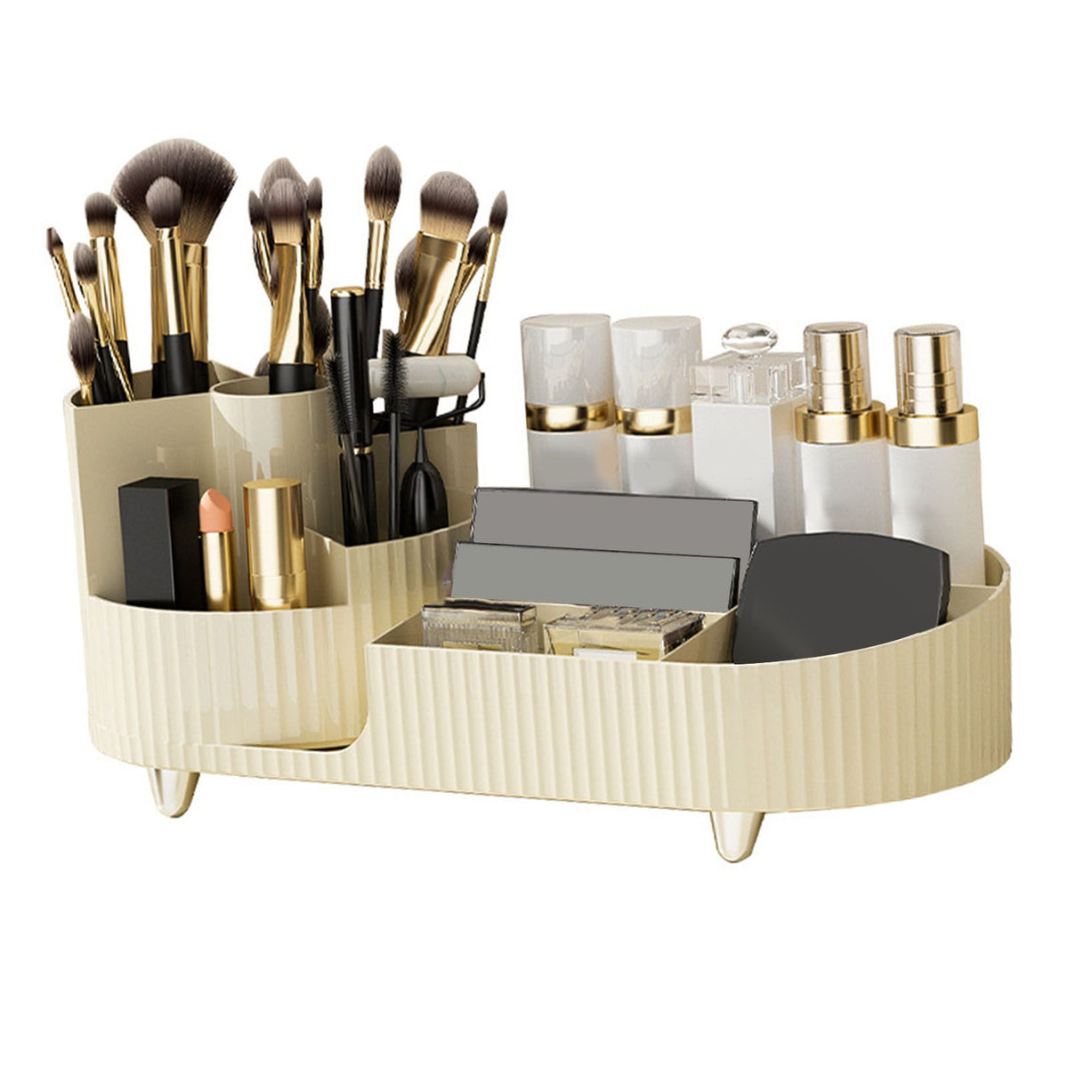 Makeup Organizer Rotating Brush Holder Large Capacity Cosmetic Display Case for Vanity Table