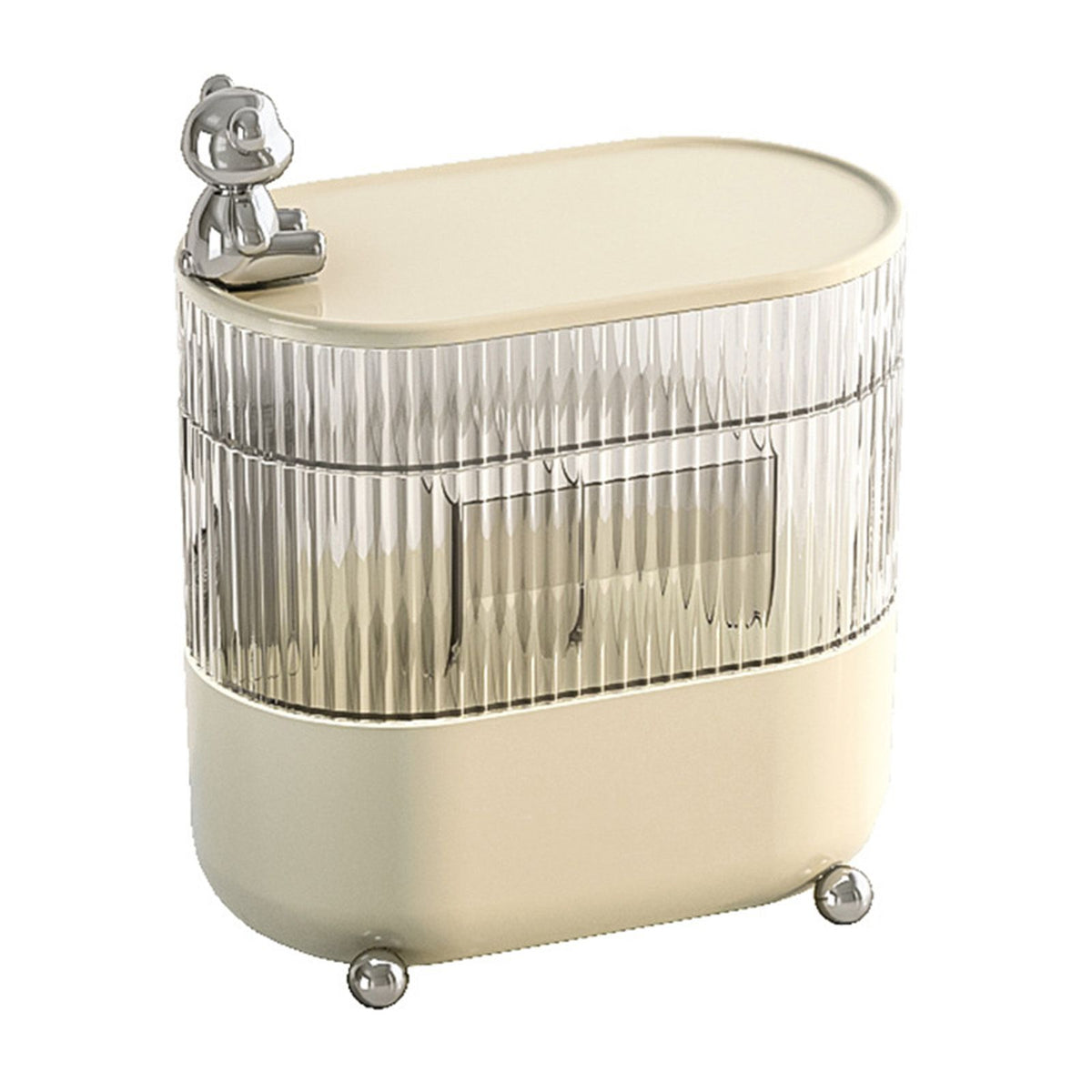 Plastic Cable Management Box Cosmetic Makeup Organizer for Office Home Desk Accessories Storage for Stationery Supplies Partition Storage