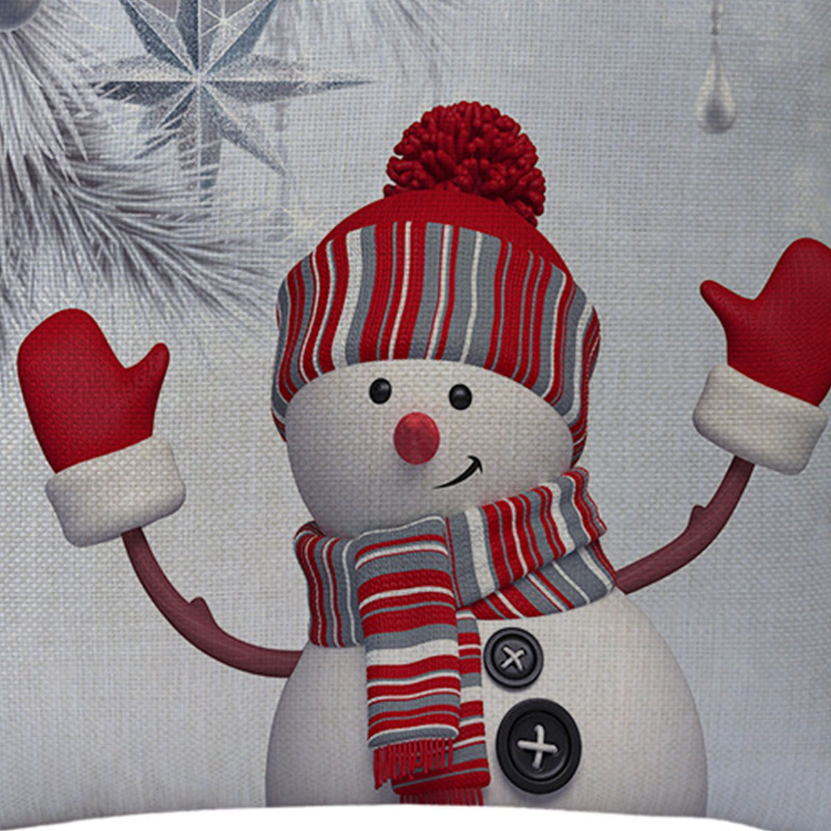 4pcs Christmas Pillowcases Cartoon Cute Decorative Exquisite Snowman Pattern Throw Pillow Cover for Christmas Decor Holiday Presents