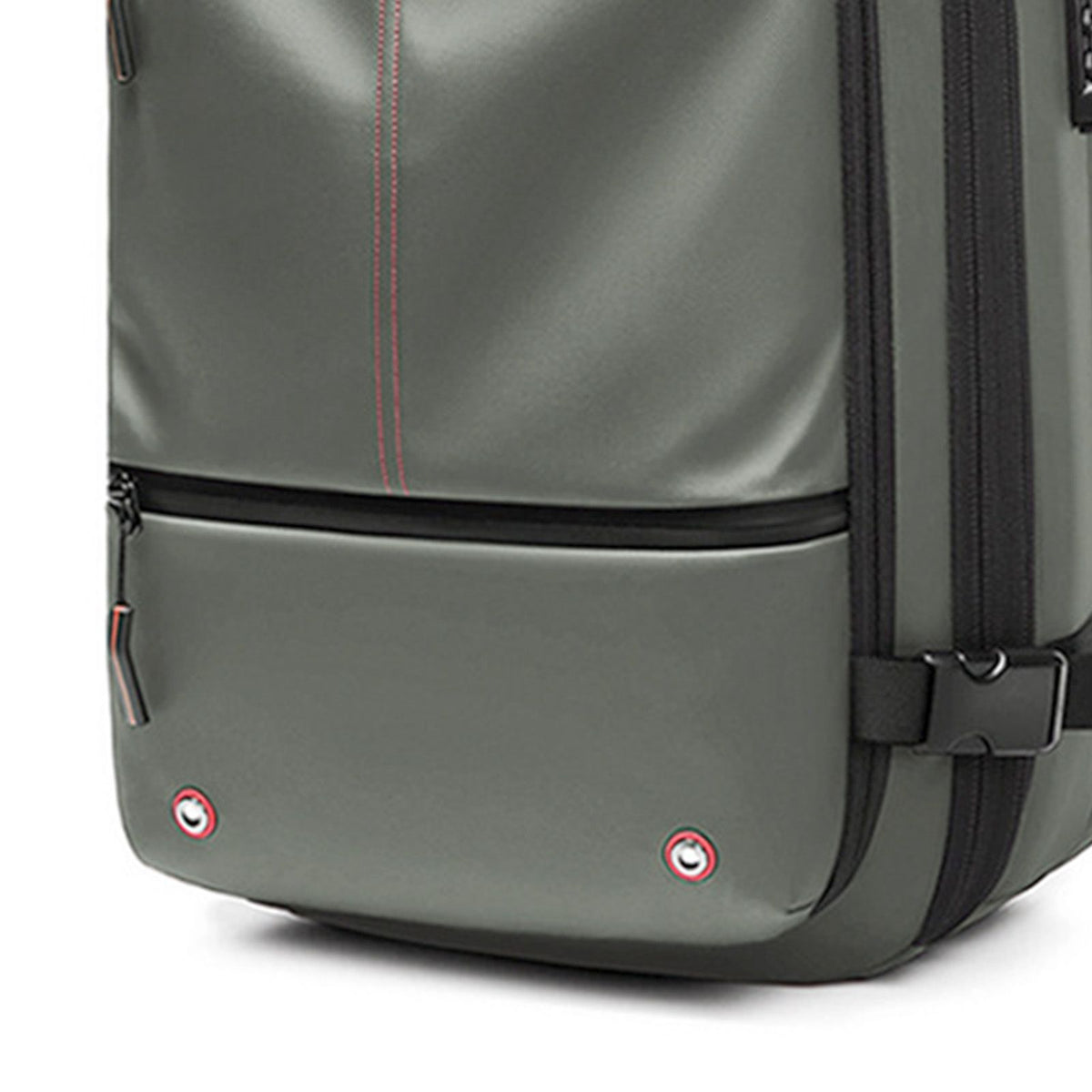 Vacuum Backpack 19 Inch Large Capacity Stylish Casual Waterproof Men Expandable Travel Backpack with Vacuum Pump for Travel Business Green