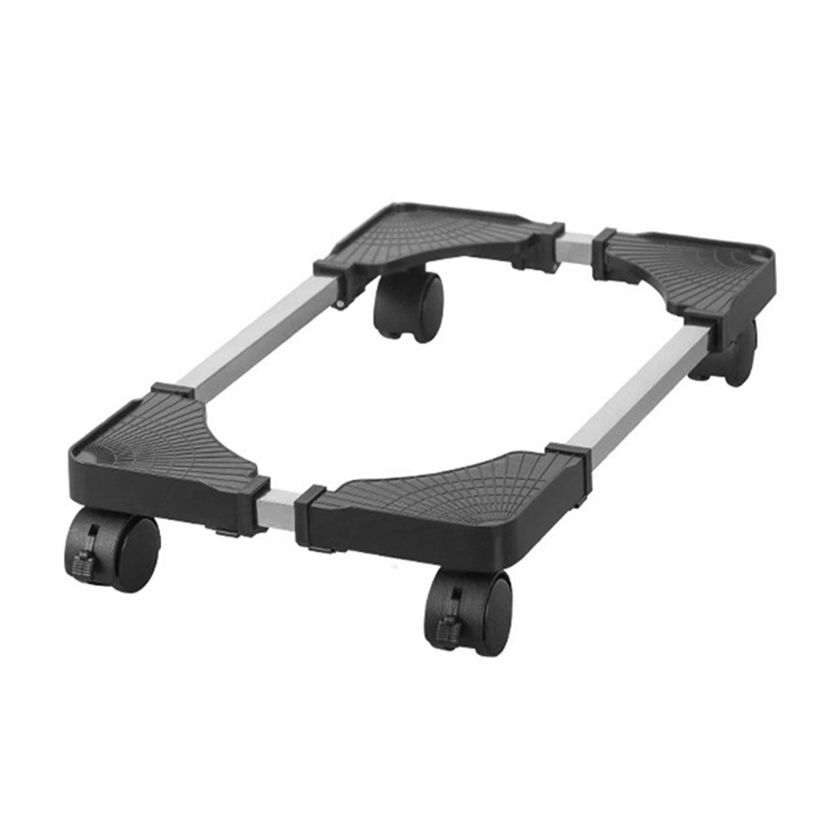 Computer Tower Stand Plastic Adjustable Mobile CPU Stand with Rolling Caster Wheels for Most Gaming PC Black