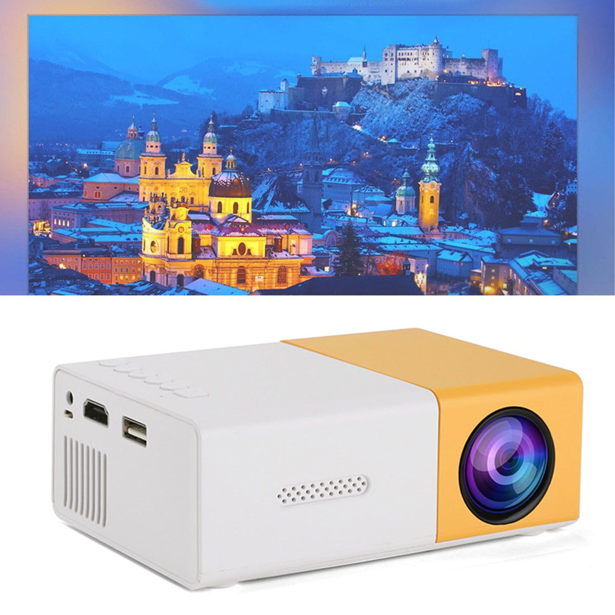 Mini Projector YG300 1080P HD LED Portable Home Theater Movie Projector for Office Travel AU Plug 110‑220V