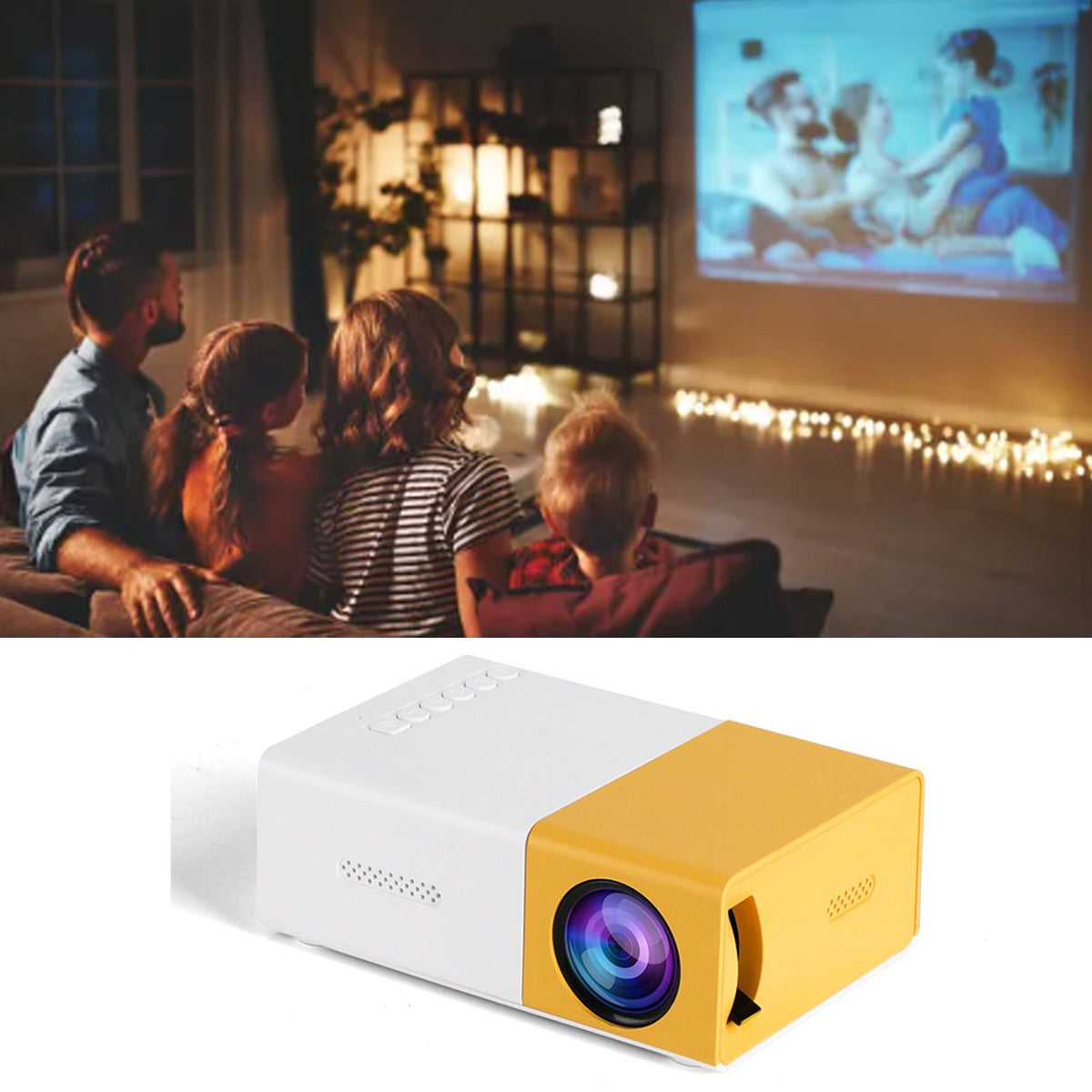 Mini Projector YG300 1080P HD LED Portable Home Theater Movie Projector for Office Travel AU Plug 110‑220V