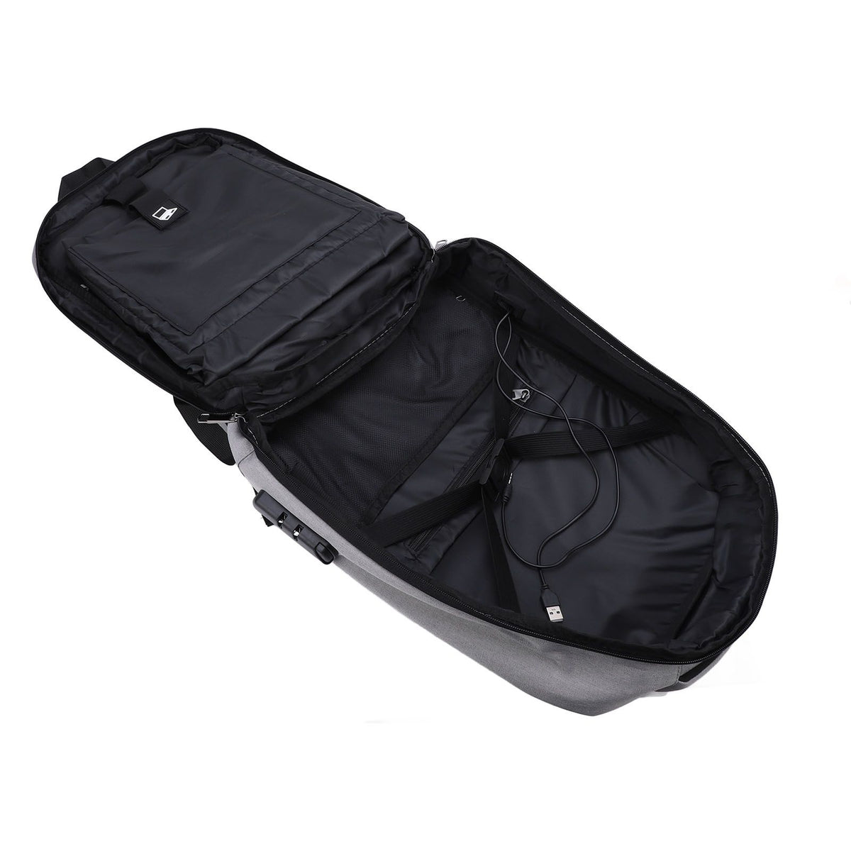 Satellite Travel Bag Anti Theft Laptop Backpack Dish Router Accessories Storage with USB Charging Port Water Resistant Multi Functional