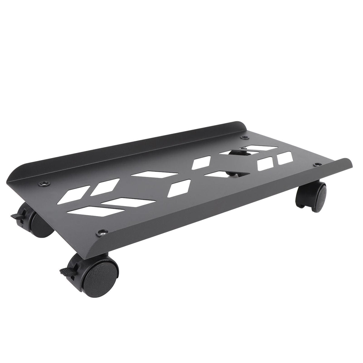 Computer Tower Stand with Wheels Ventilated Steel PC Mobile CPU Stand for Gaming Office Desk Accessories
