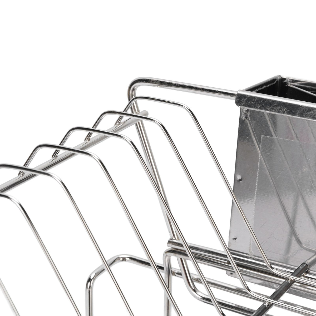 Dish Drying Rack Space Saving 2 Tier Dish Rack for Kitchen Counter Stainless Steel Dish Drainer with Cutlery Holder