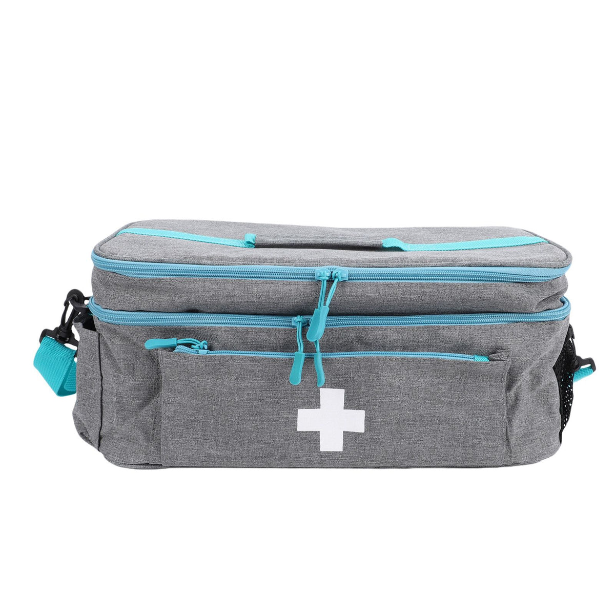 First Responder Bag Medication Carrying Case Emergency Supplies Storage Bag for Car Home Office Outdoor Grey 18x23x40cm / 7.09x9.06x15.75in