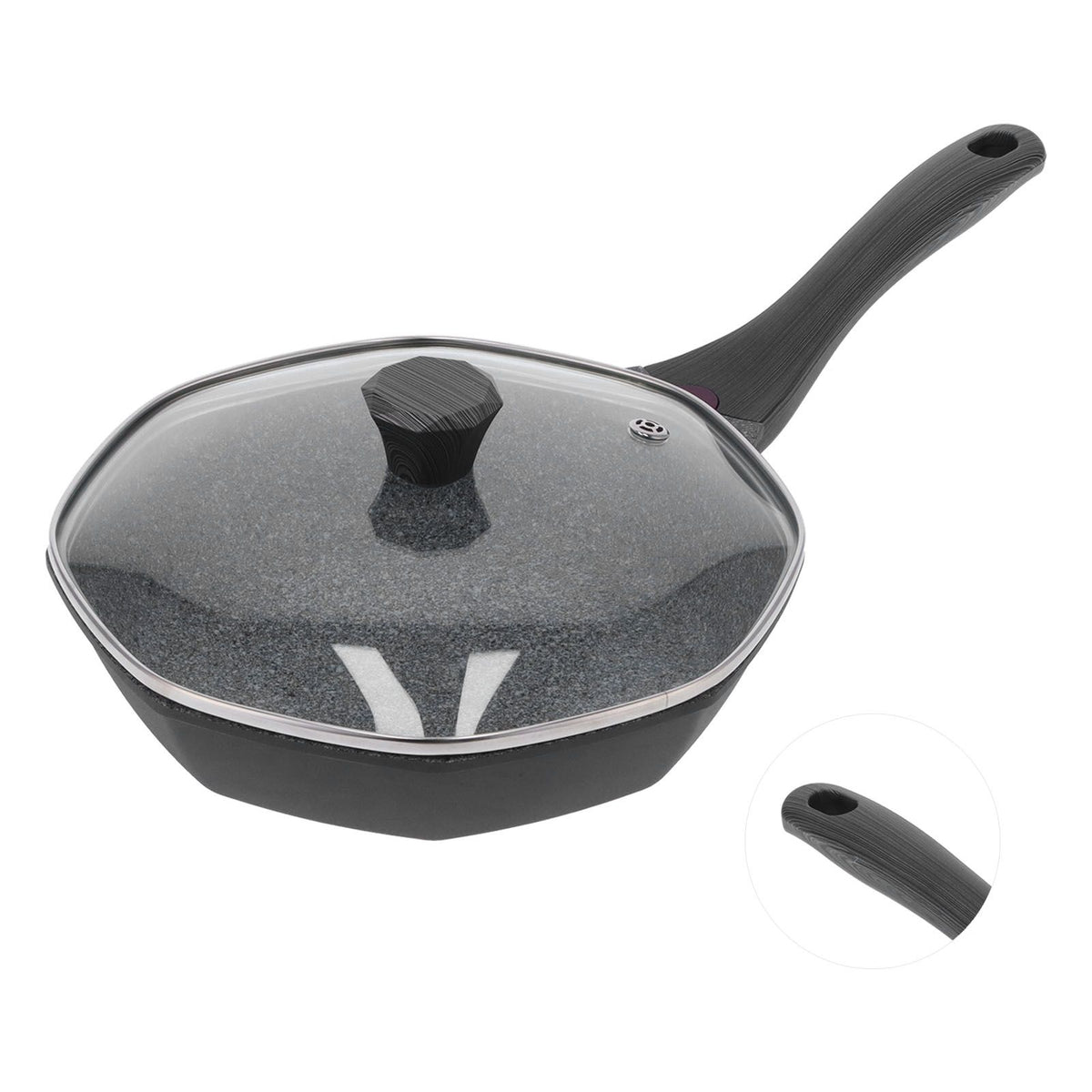 Octagonal Shape Pan NonStick Frying Pan for Induction Cooker Electric Ceramic Stove Gas Stove(Small 28cm 11.0in )
