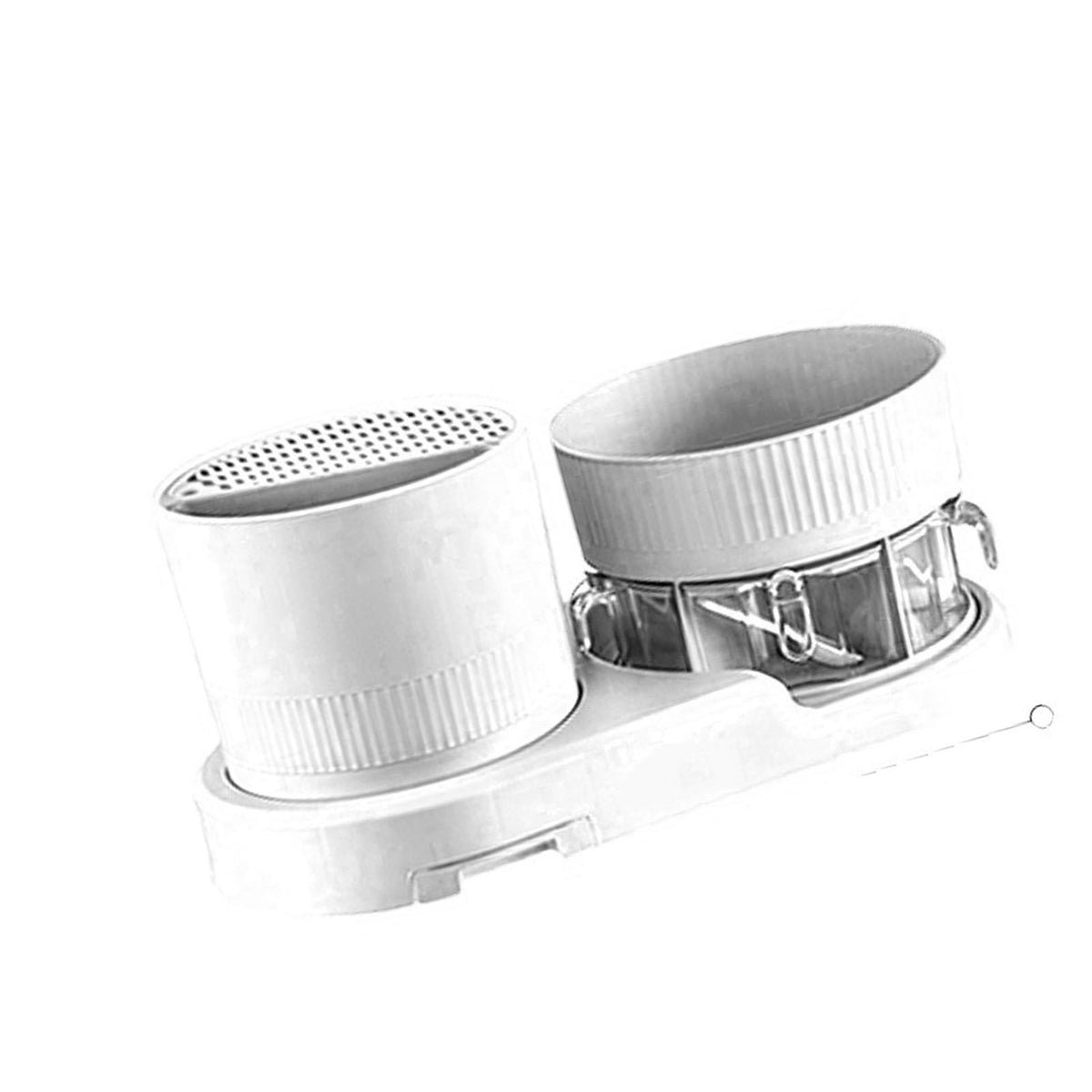 Knife Utensil Holder Kitchen Multifunctional Rotating Rack Knife Holder Chopstick Holder with Drainage Spice Rack Organizer White